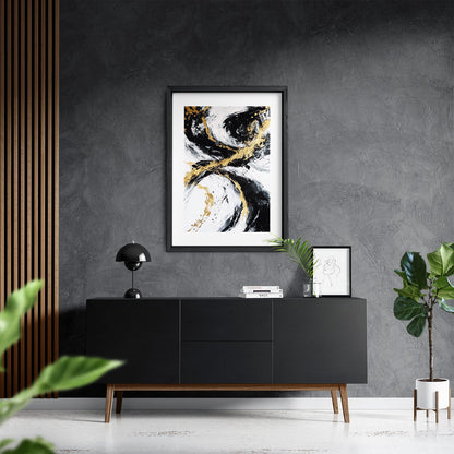 GOLDEN FLUX*Papier*40x60*Papier*Kunstwerk*Masculina.nl