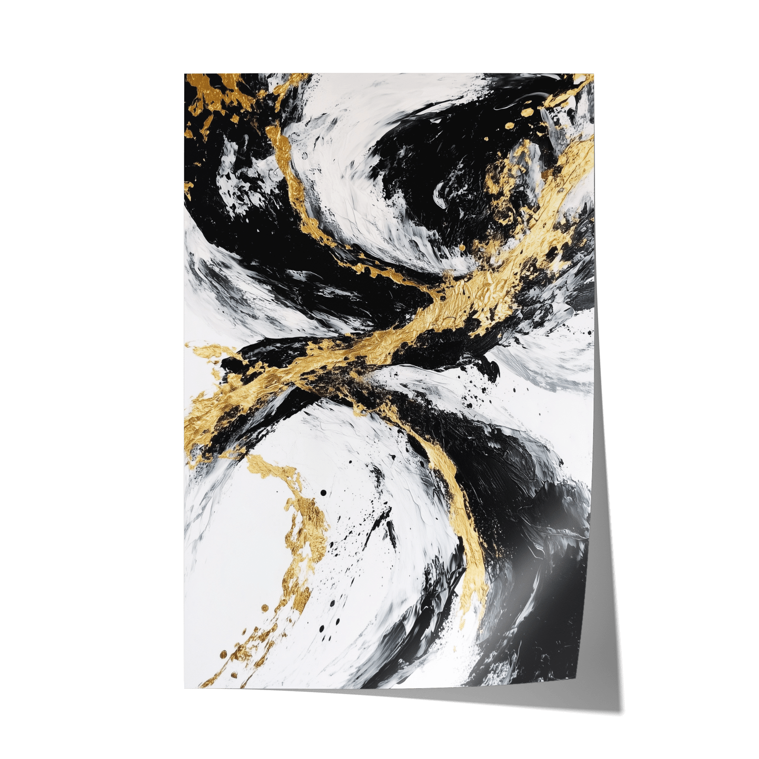 GOLDEN FLUX*Papier*40x60*Papier*Kunstwerk*Masculina.nl