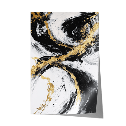 GOLDEN FLUX*Papier*40x60*Papier*Kunstwerk*Masculina.nl