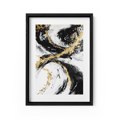 GOLDEN FLUX*Papier*40x60*Papier*Kunstwerk*Masculina.nl