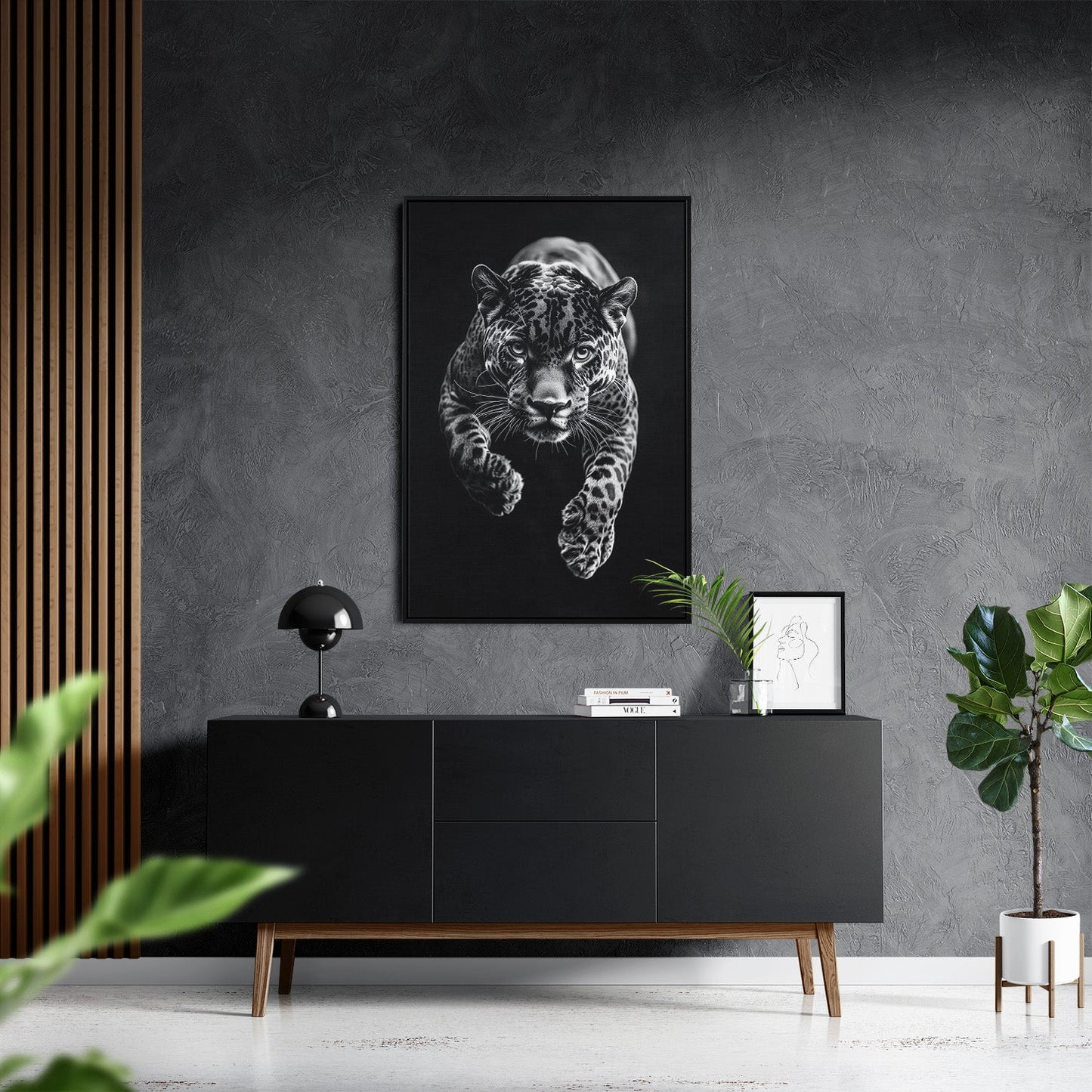 JUMPING JAGUAR*Canvas*40x60*Baklijst*Kunstwerk*Masculina.nl
