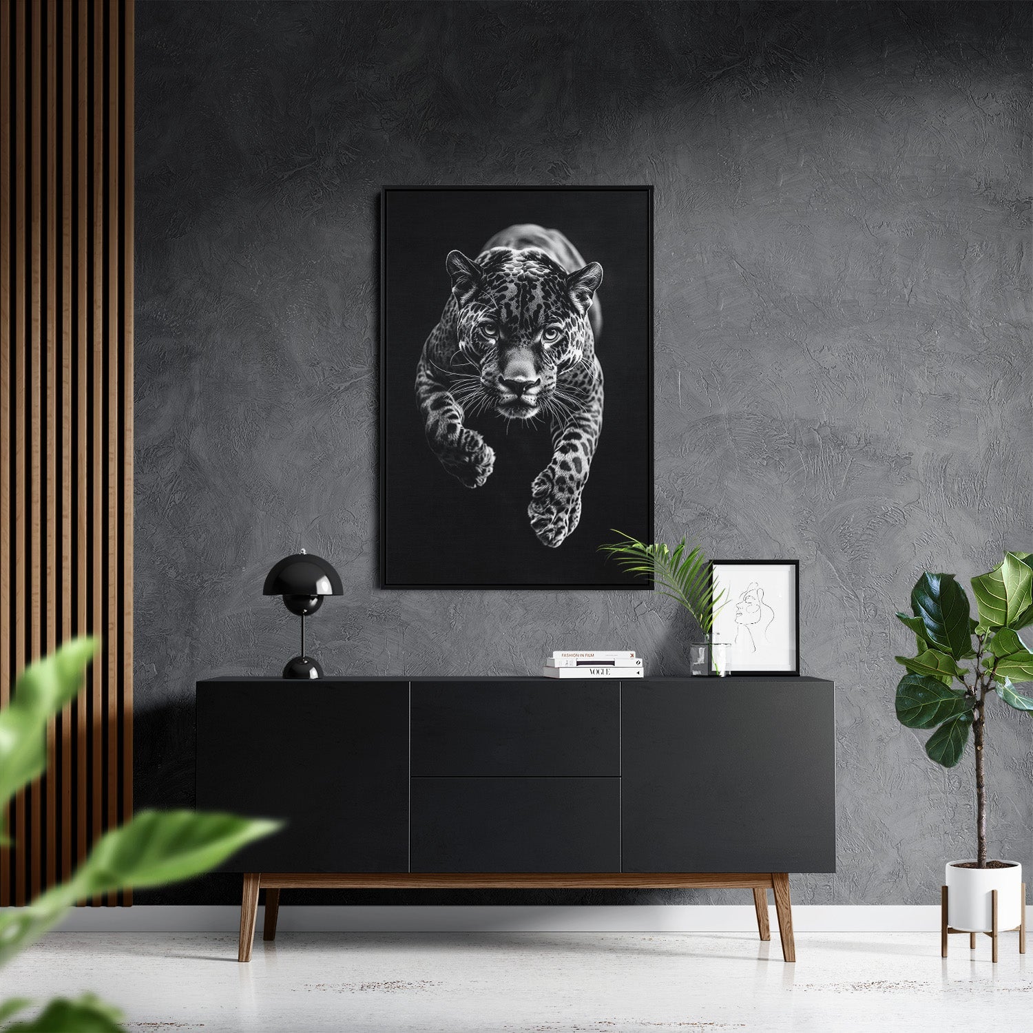 JUMPING JAGUAR*Canvas*40x60*Baklijst*Kunstwerk*Masculina.nl