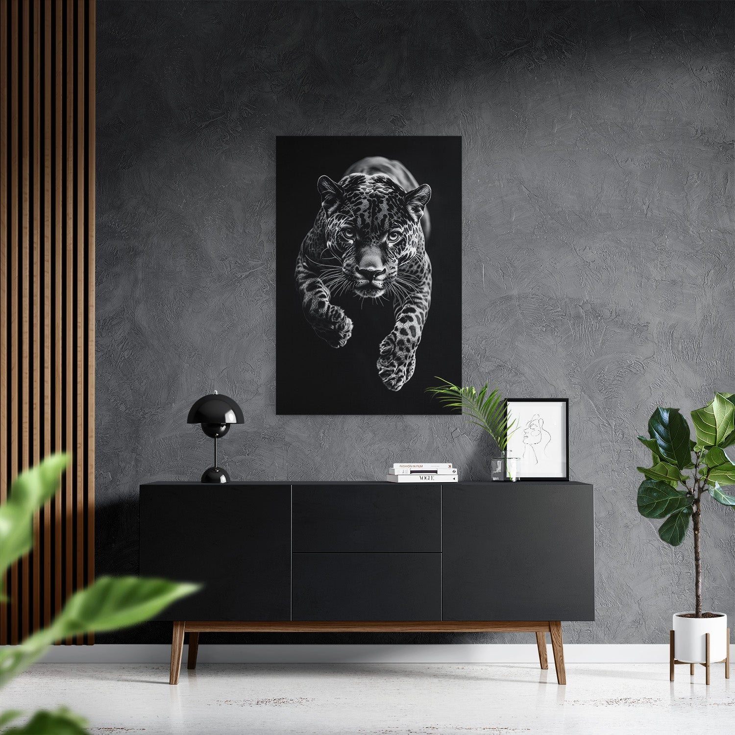JUMPING JAGUAR*Canvas*40x60*Canvas*Kunstwerk*Masculina.nl