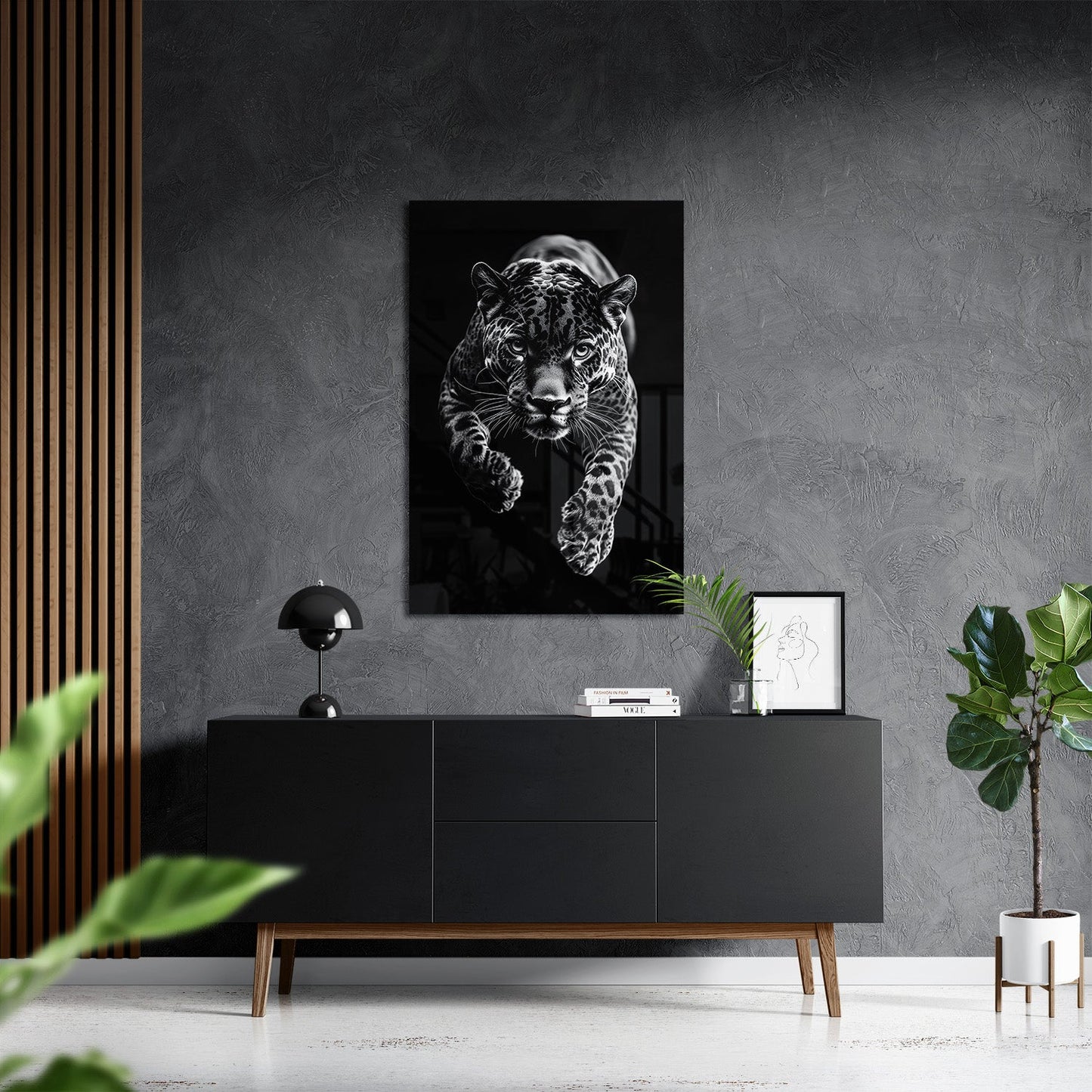 JUMPING JAGUAR*Plexiglas*40x60*Plexiglas*Kunstwerk*Masculina.nl
