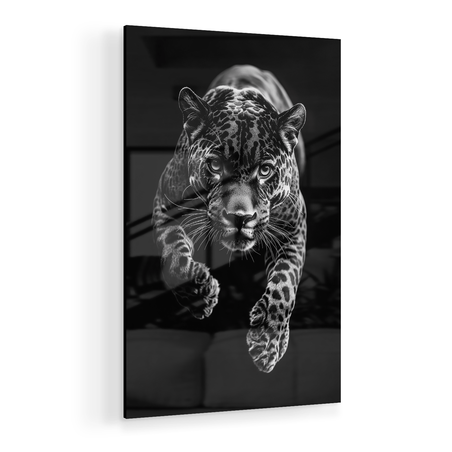 JUMPING JAGUAR*Plexiglas*40x60*Plexiglas*Kunstwerk*Masculina.nl