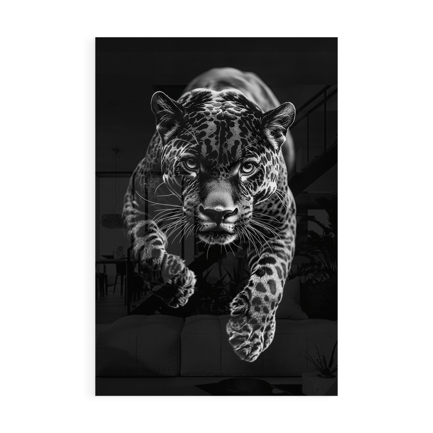 JUMPING JAGUAR*Plexiglas*40x60*Plexiglas*Kunstwerk*Masculina.nl