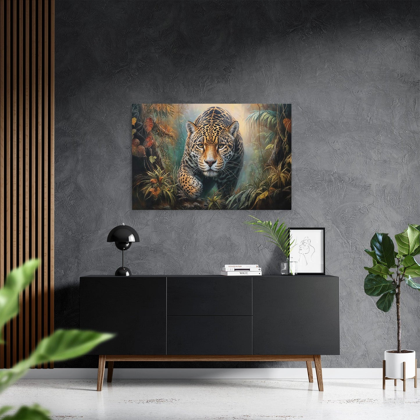 JUNGLE JAGUAR*Canvas*60x40*Canvas*Kunstwerk*Masculina.nl