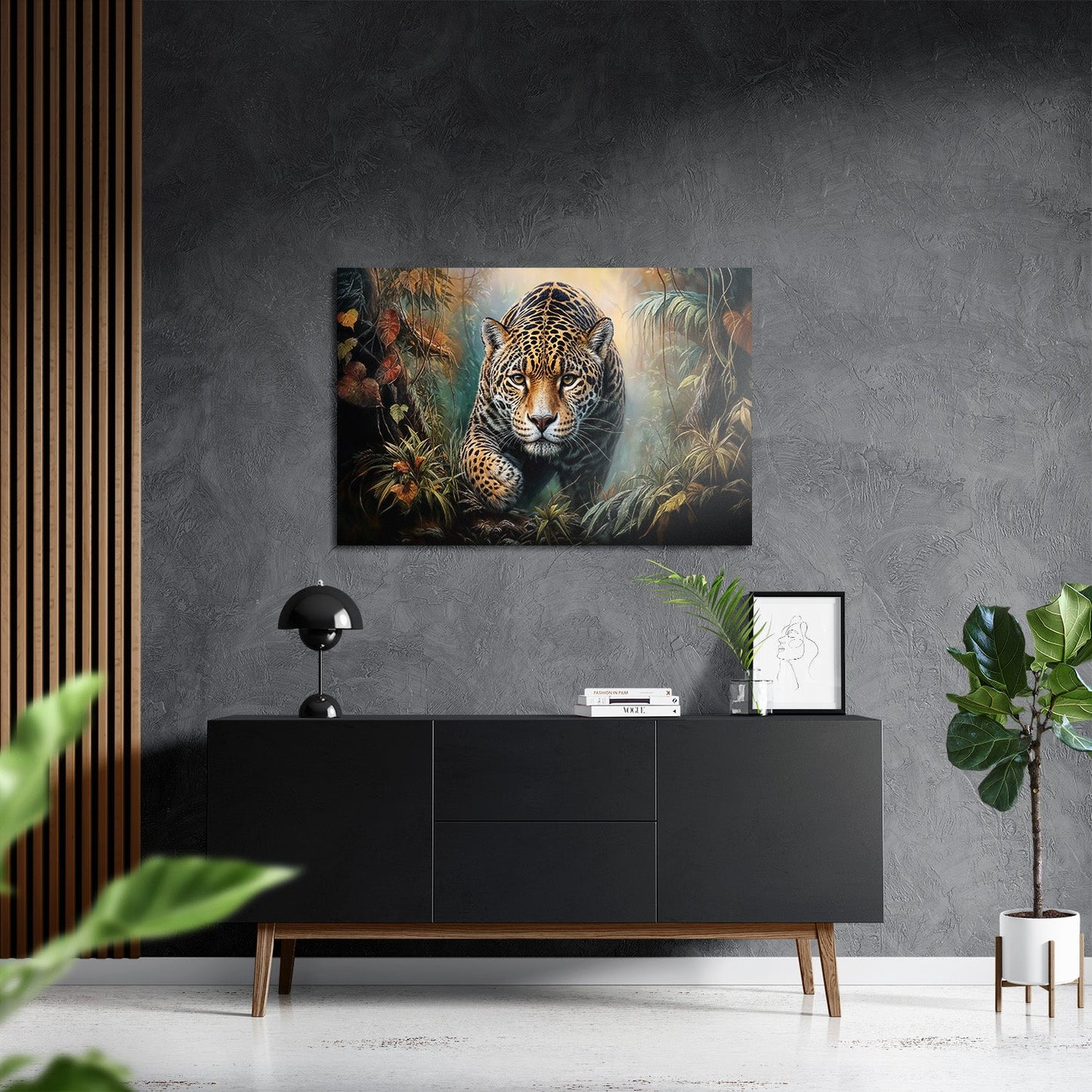 JUNGLE JAGUAR*Dibond*60x40*Dibond*Kunstwerk*Masculina.nl