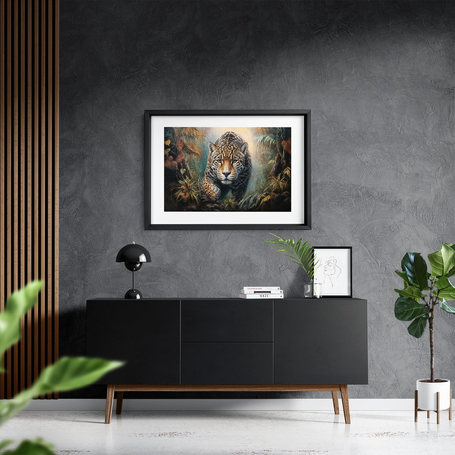 JUNGLE JAGUAR*Papier*60x40*Papier*Kunstwerk*Masculina.nl