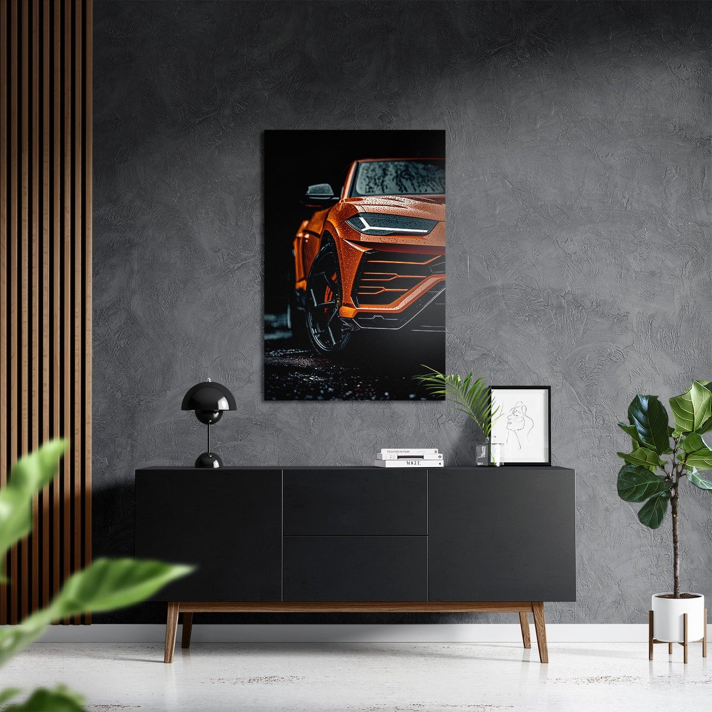 LAMBORGHINI URUS x RAIN*Dibond*40x60*Dibond*Kunstwerk*Masculina.nl