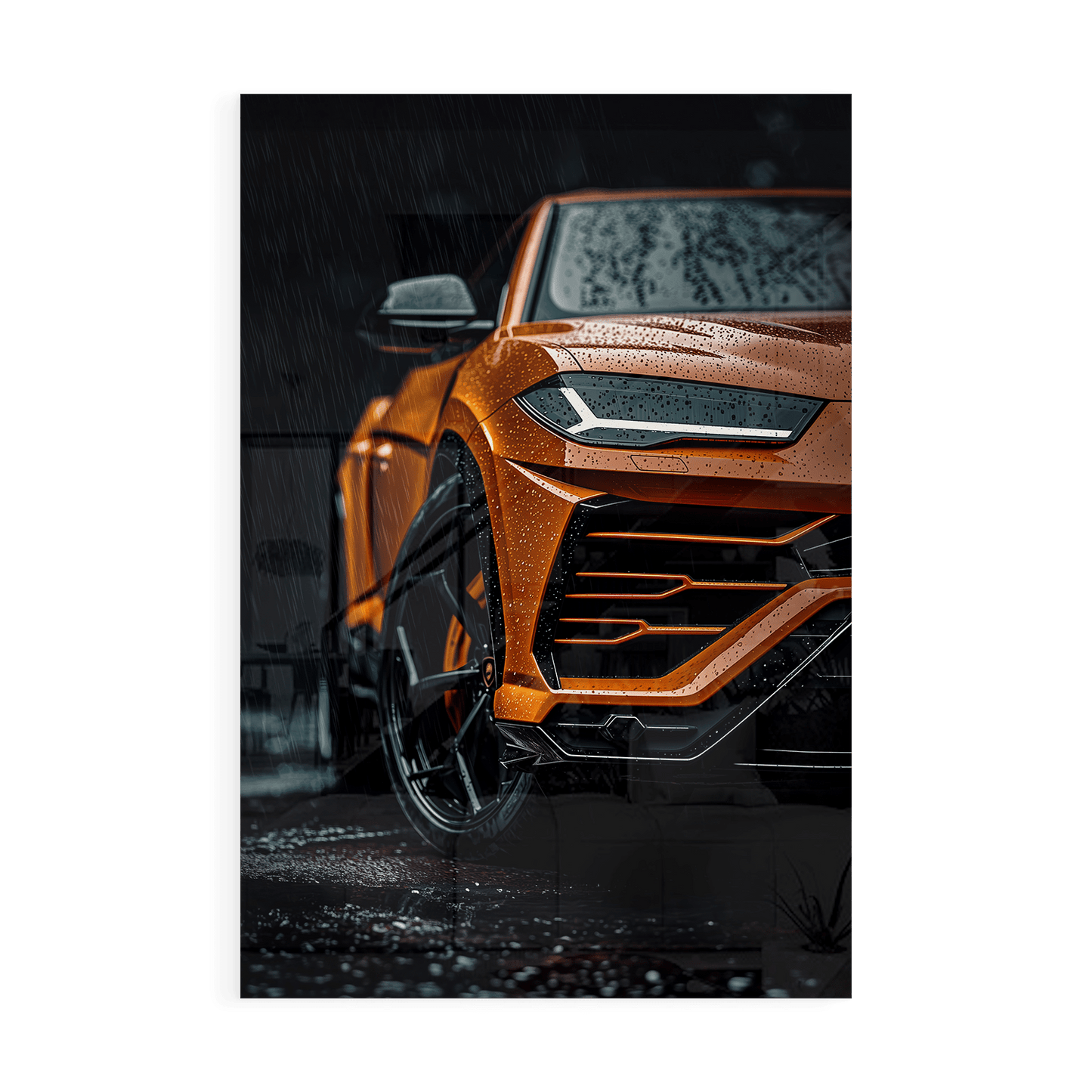 LAMBORGHINI URUS x RAIN*Plexiglas*40x60*Plexiglas*Kunstwerk*Masculina.nl