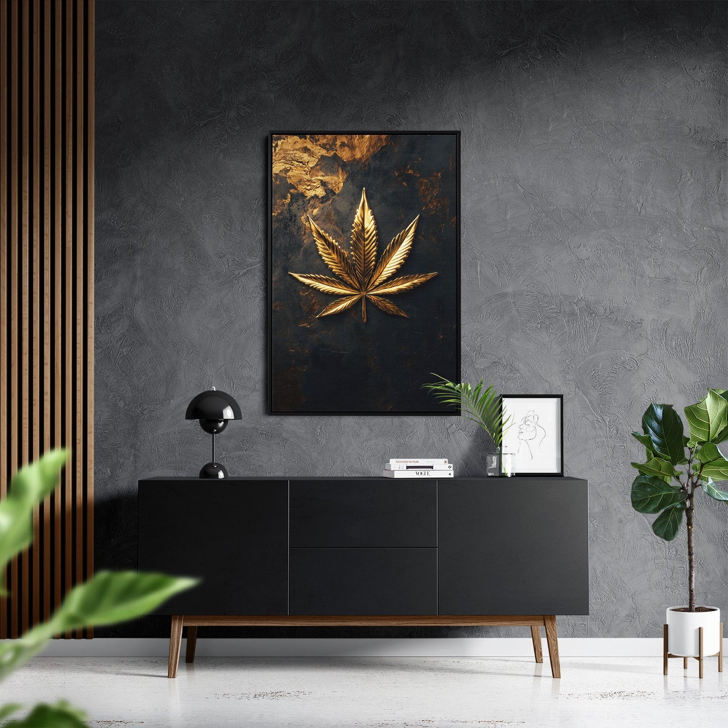 LEAF OF GOLD*Canvas*40x60*Baklijst*Kunstwerk*Masculina.nl
