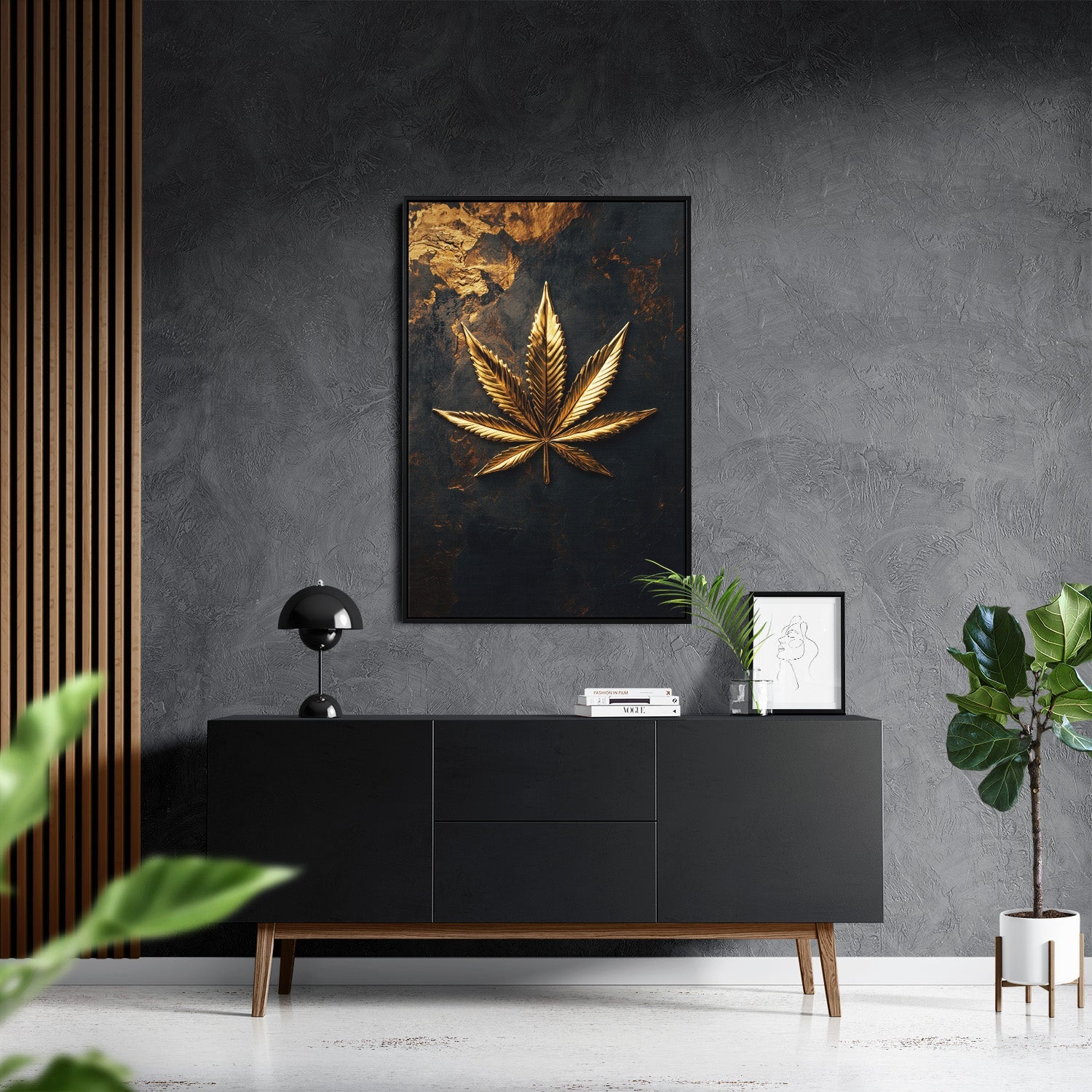 LEAF OF GOLD*Canvas*40x60*Baklijst*Kunstwerk*Masculina.nl