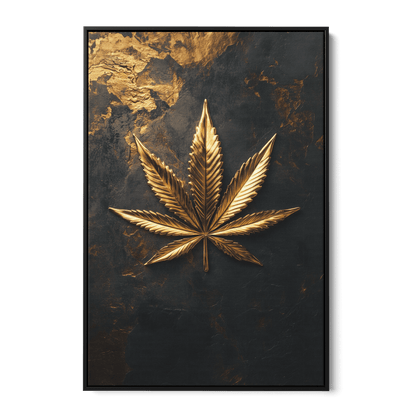 LEAF OF GOLD*Canvas*40x60*Baklijst*Kunstwerk*Masculina.nl