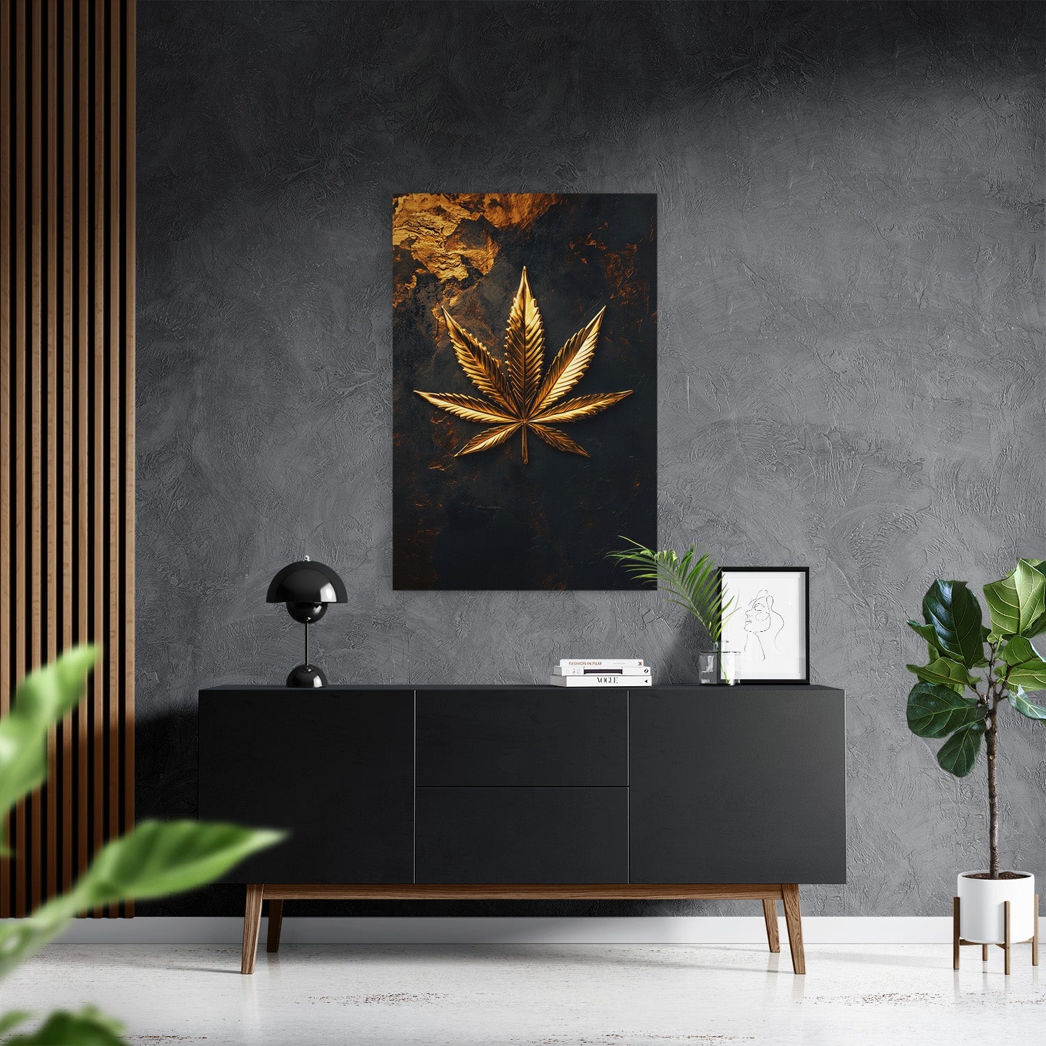 LEAF OF GOLD*Canvas*40x60*Canvas*Kunstwerk*Masculina.nl