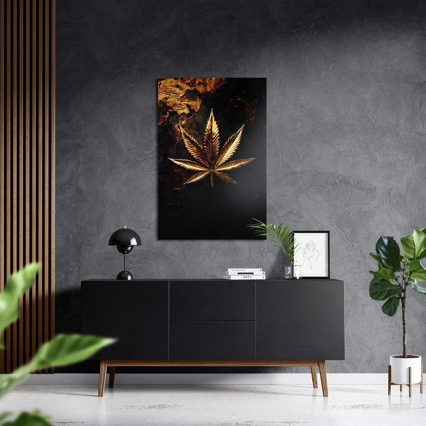 LEAF OF GOLD*Dibond*40x60*Dibond*Kunstwerk*Masculina.nl