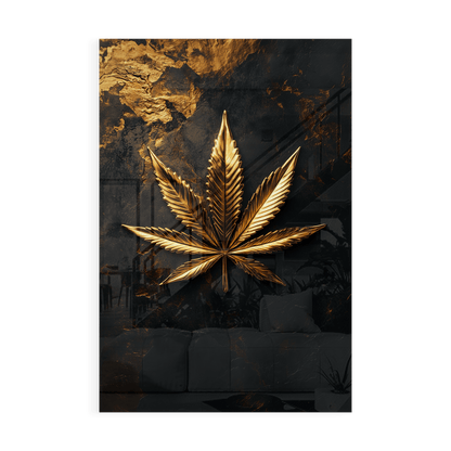 LEAF OF GOLD*Plexiglas*40x60*Plexiglas*Kunstwerk*Masculina.nl