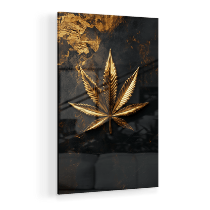 LEAF OF GOLD*Plexiglas*40x60*Plexiglas*Kunstwerk*Masculina.nl