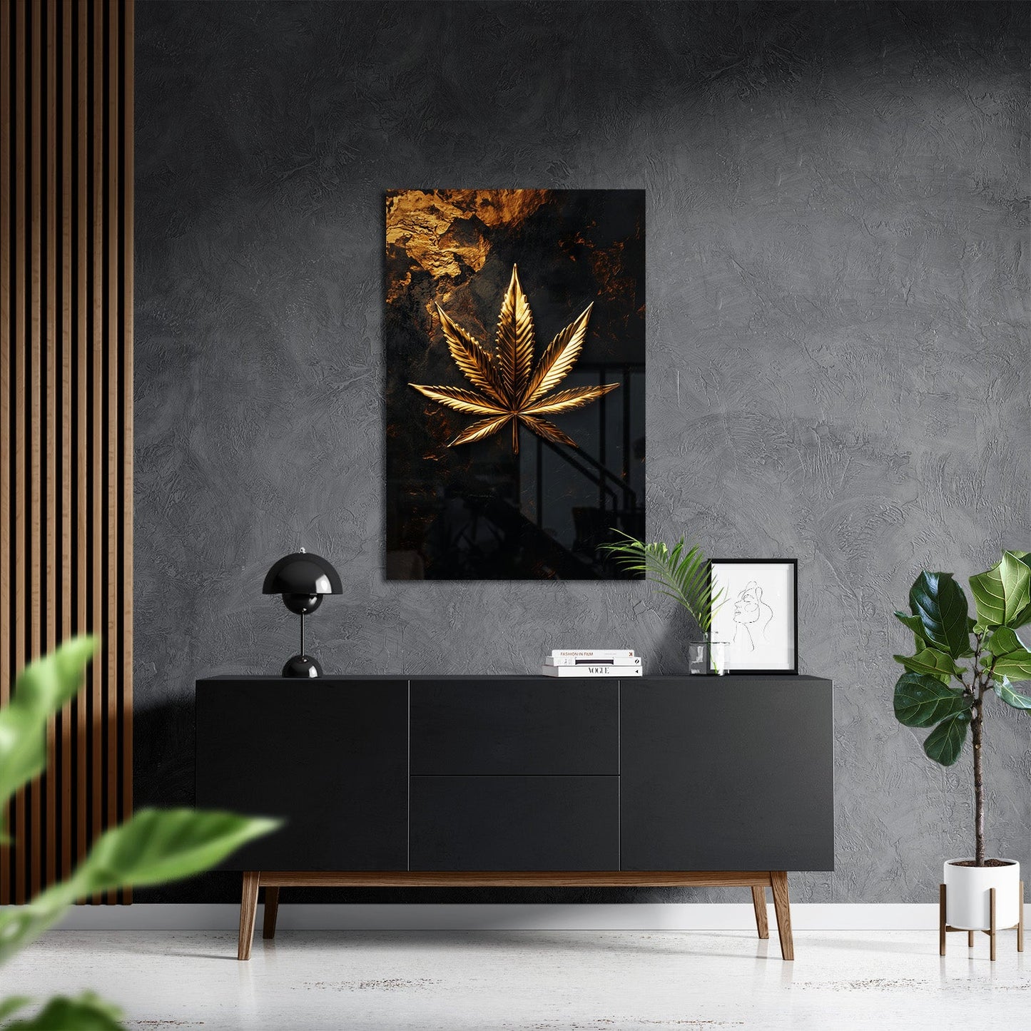 LEAF OF GOLD*Plexiglas*40x60*Plexiglas*Kunstwerk*Masculina.nl