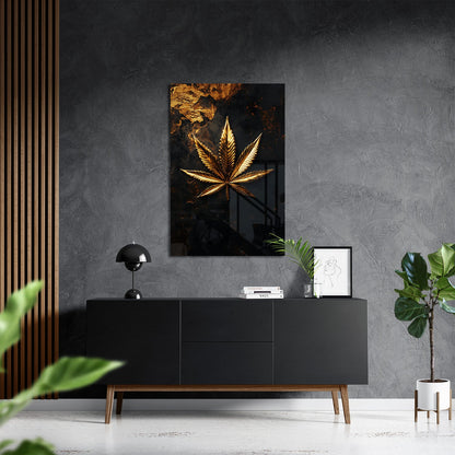 LEAF OF GOLD*Plexiglas*40x60*Plexiglas*Kunstwerk*Masculina.nl