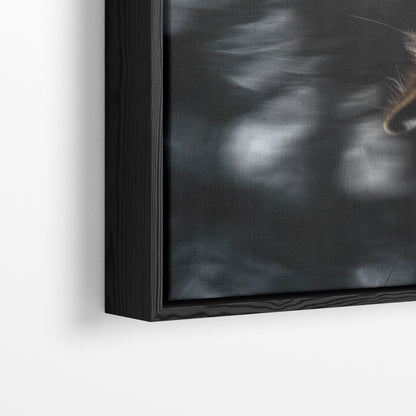 LEOPARD AT WATERSIDE*Canvas*40x60*Baklijst*Kunstwerk*Masculina.nl