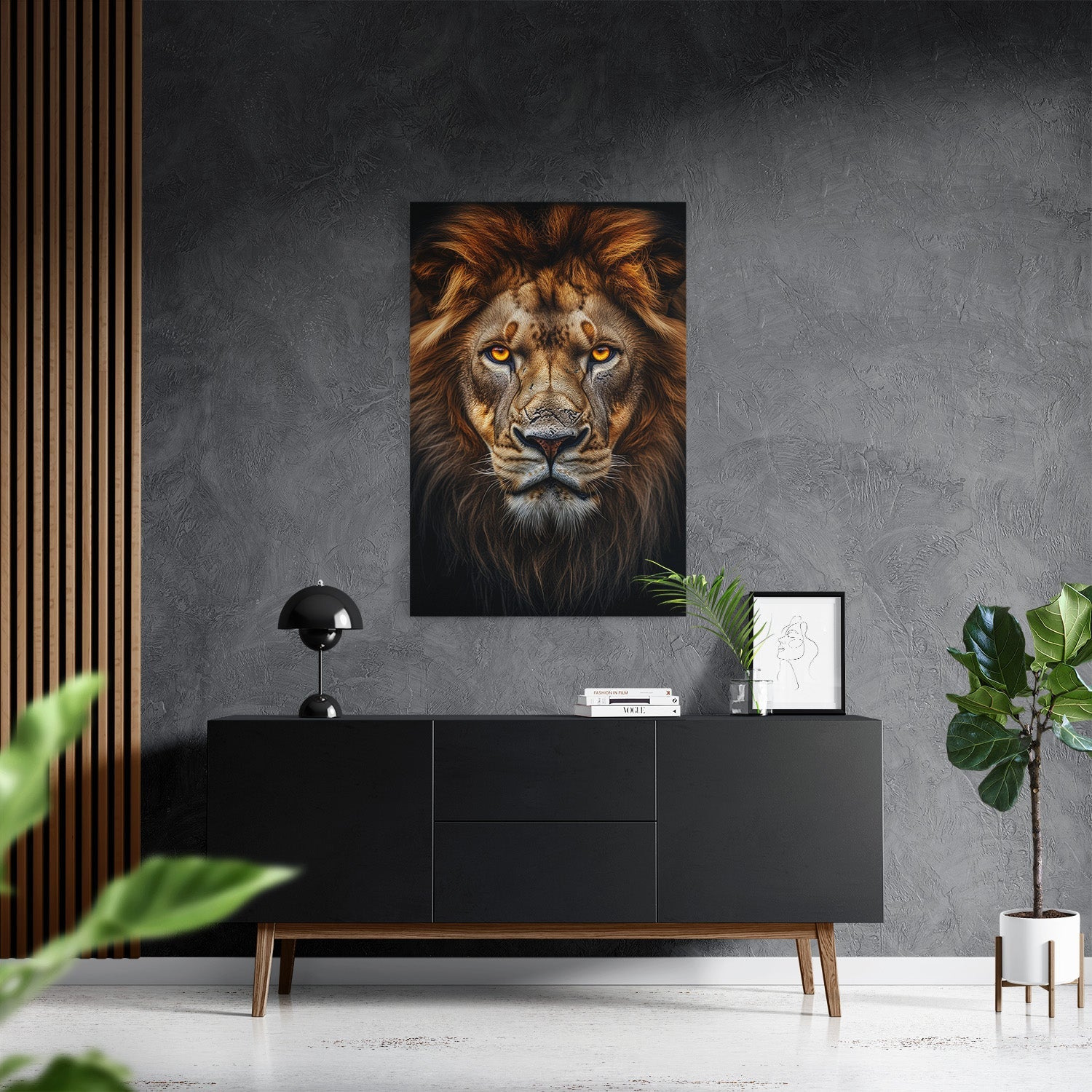 LION PORTRAIT*Canvas*40x60*Canvas*Kunstwerk*Masculina.nl