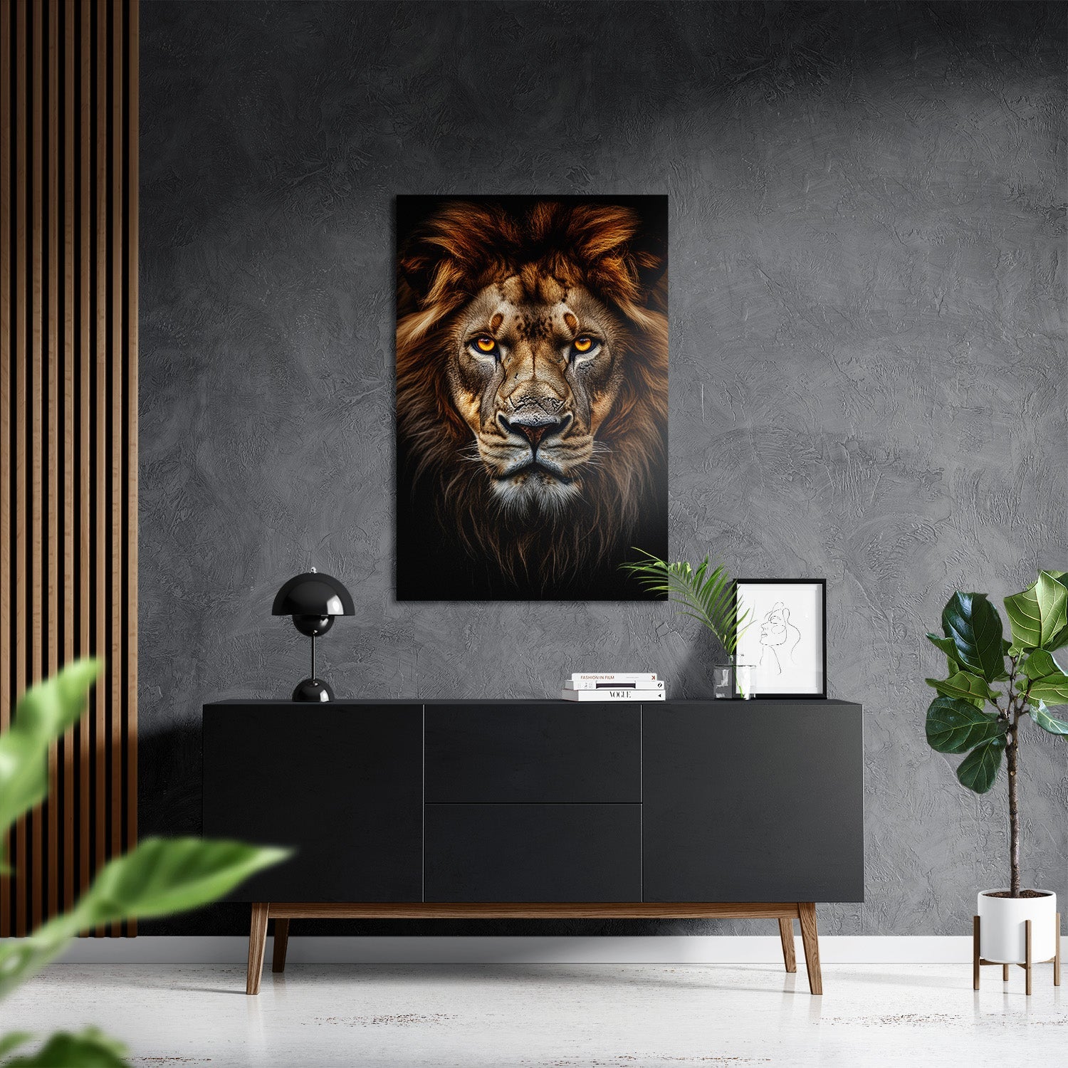 LION PORTRAIT*Dibond*40x60*Dibond*Kunstwerk*Masculina.nl