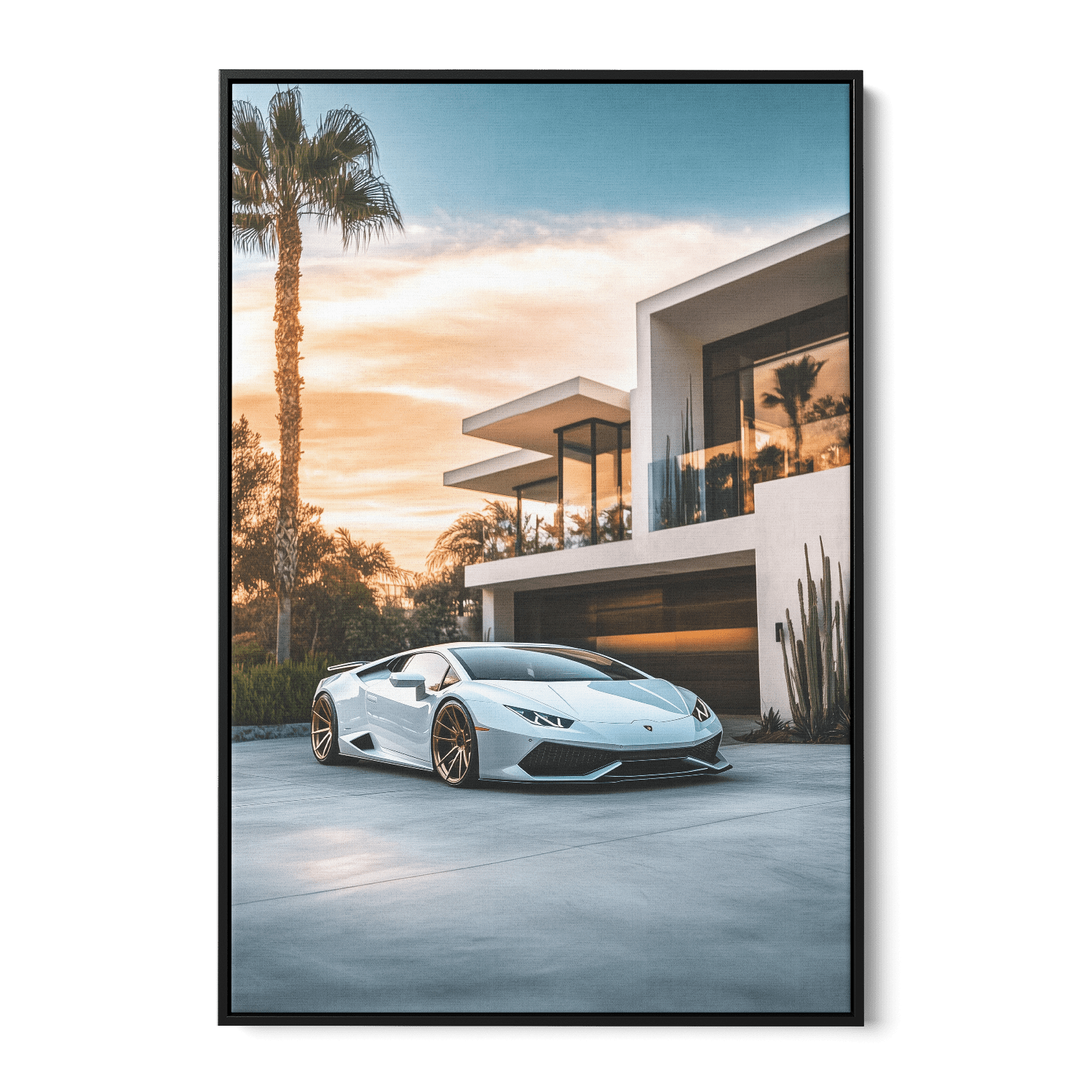 LUXURY IN WHITE*Canvas*40x60*Baklijst*Kunstwerk*Masculina.nl