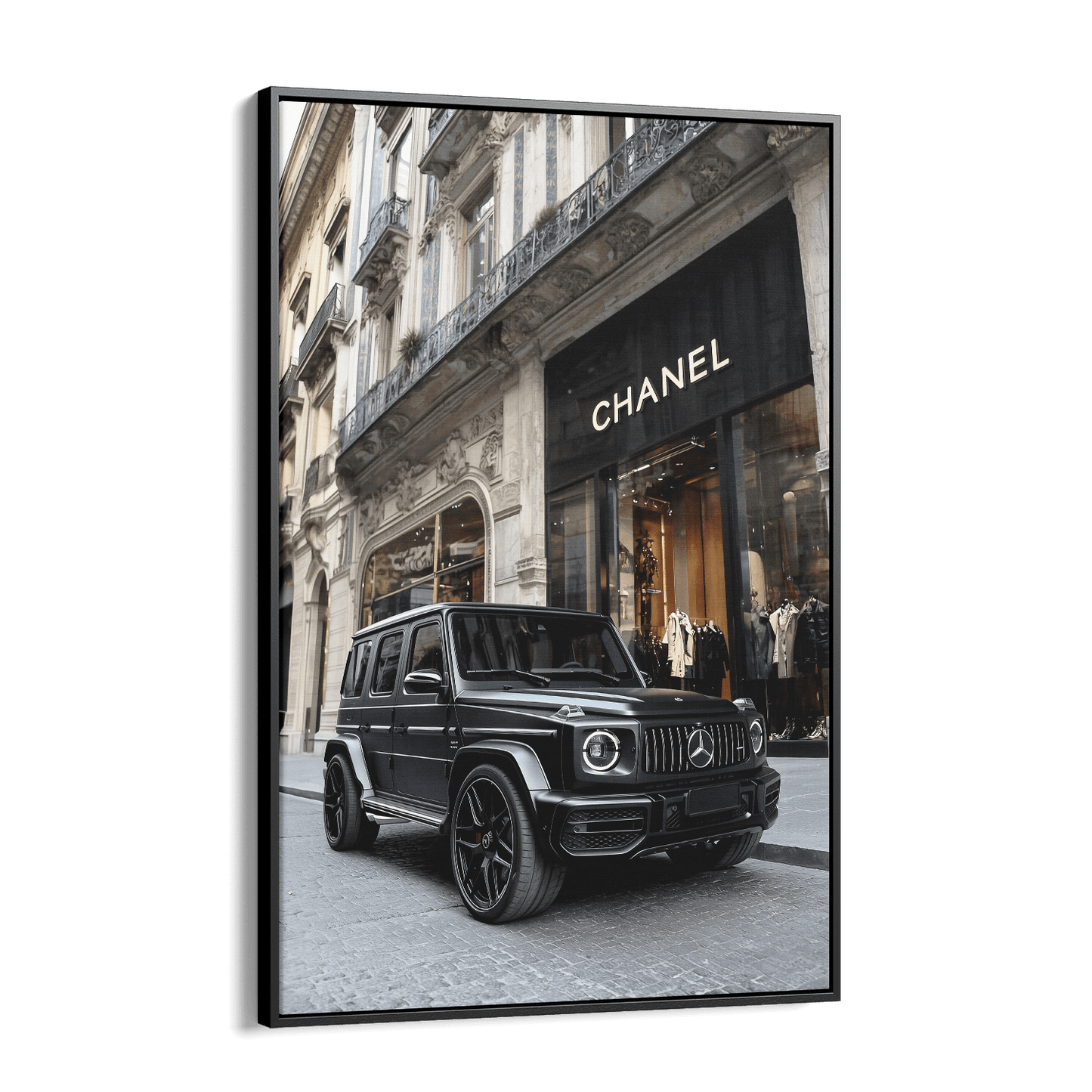 MATTE BLACK MERCEDES G63*Canvas*40x60*Baklijst*Kunstwerk*Masculina.nl
