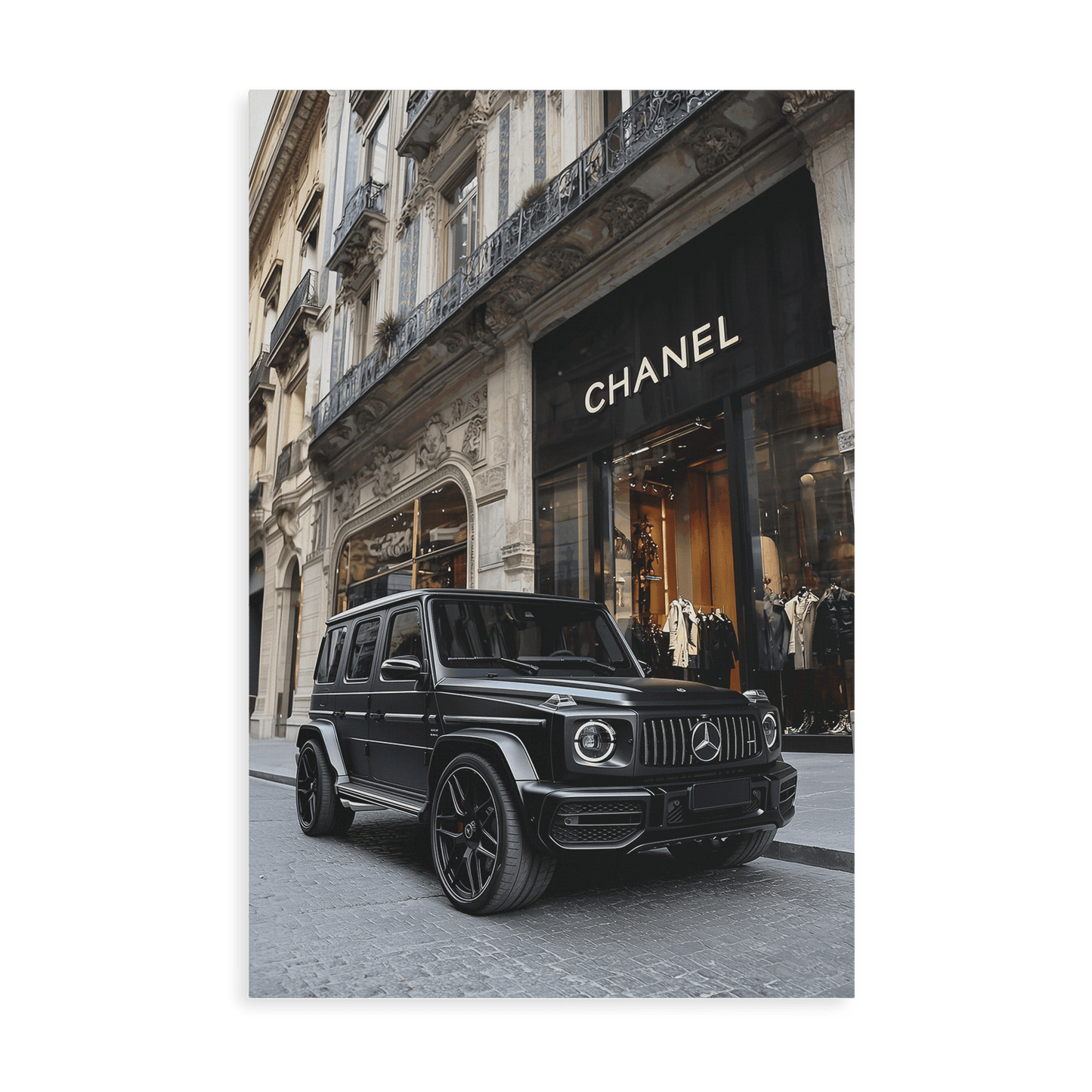 MATTE BLACK MERCEDES G63*Canvas*40x60*Canvas*Kunstwerk*Masculina.nl