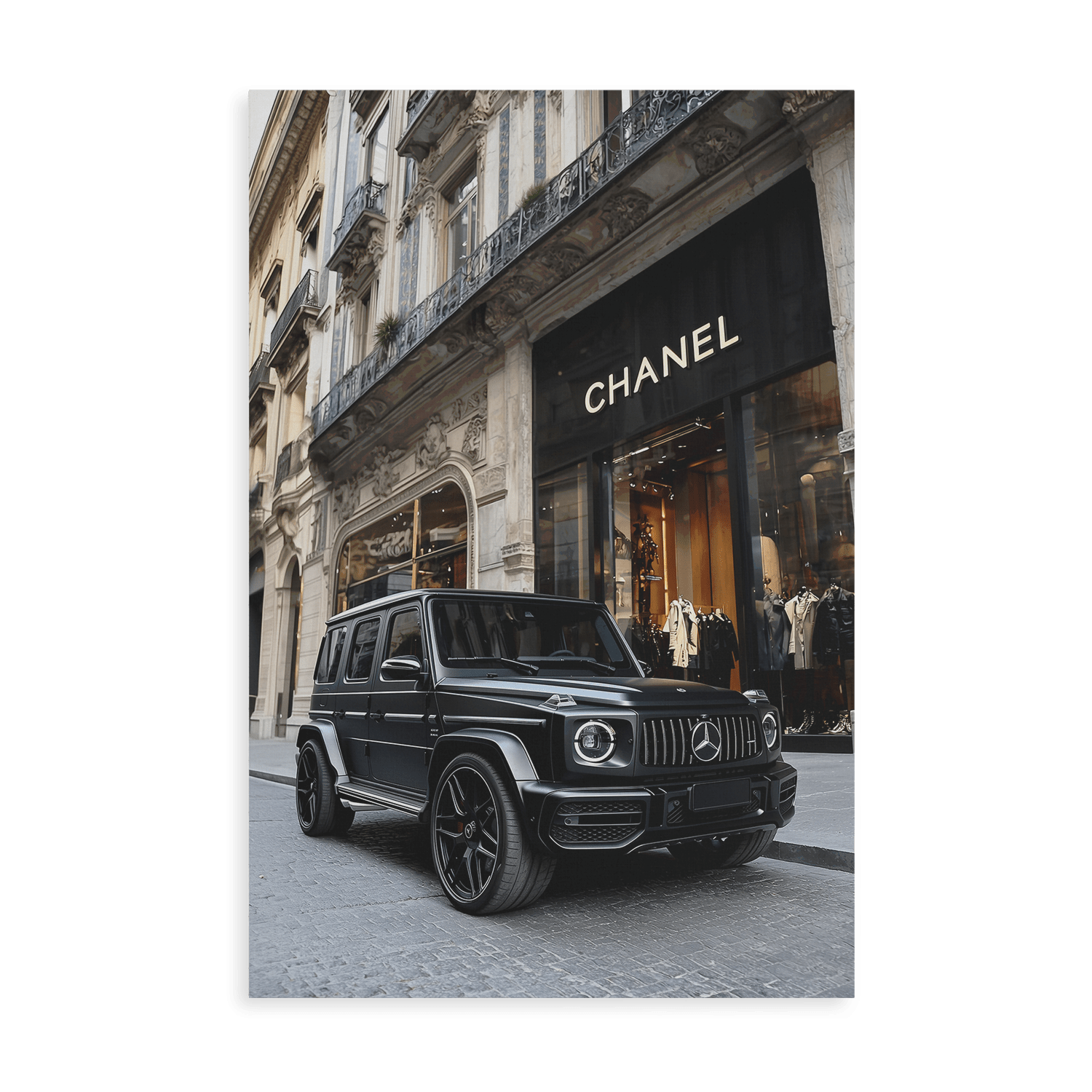 MATTE BLACK MERCEDES G63*Canvas*40x60*Canvas*Kunstwerk*Masculina.nl