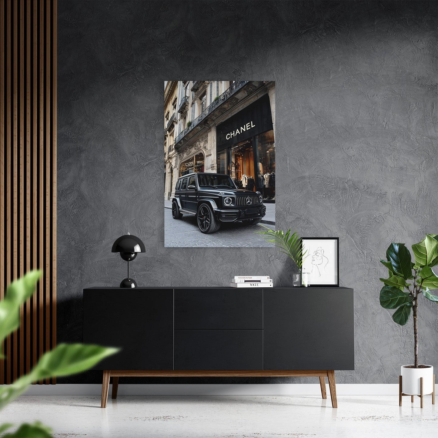 MATTE BLACK MERCEDES G63*Canvas*40x60*Canvas*Kunstwerk*Masculina.nl