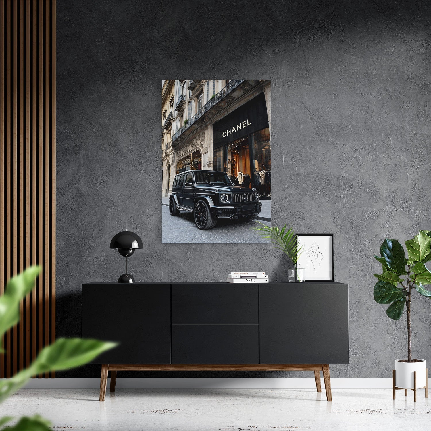 MATTE BLACK MERCEDES G63*Canvas*40x60*Canvas*Kunstwerk*Masculina.nl