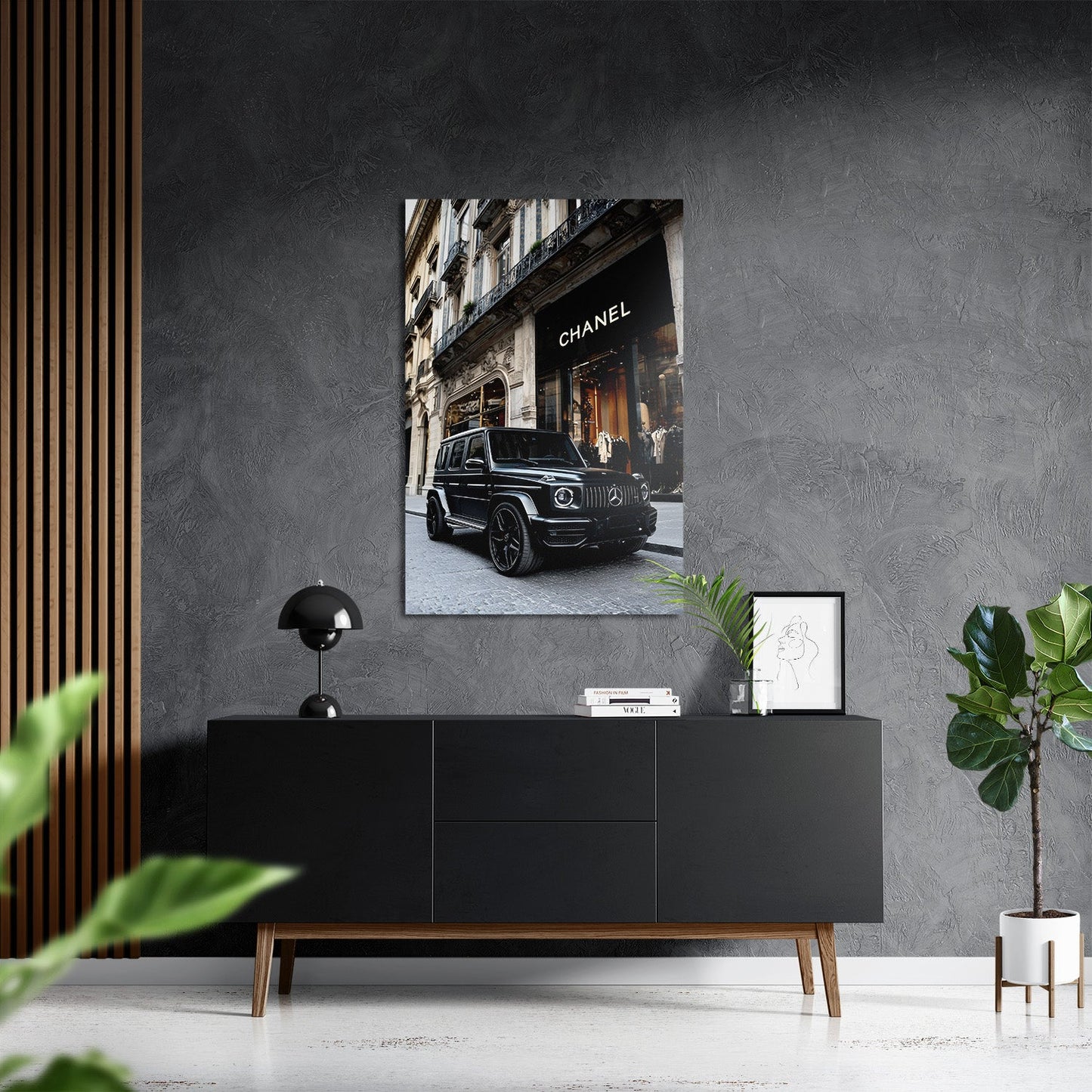 MATTE BLACK MERCEDES G63*Dibond*40x60*Dibond*Kunstwerk*Masculina.nl