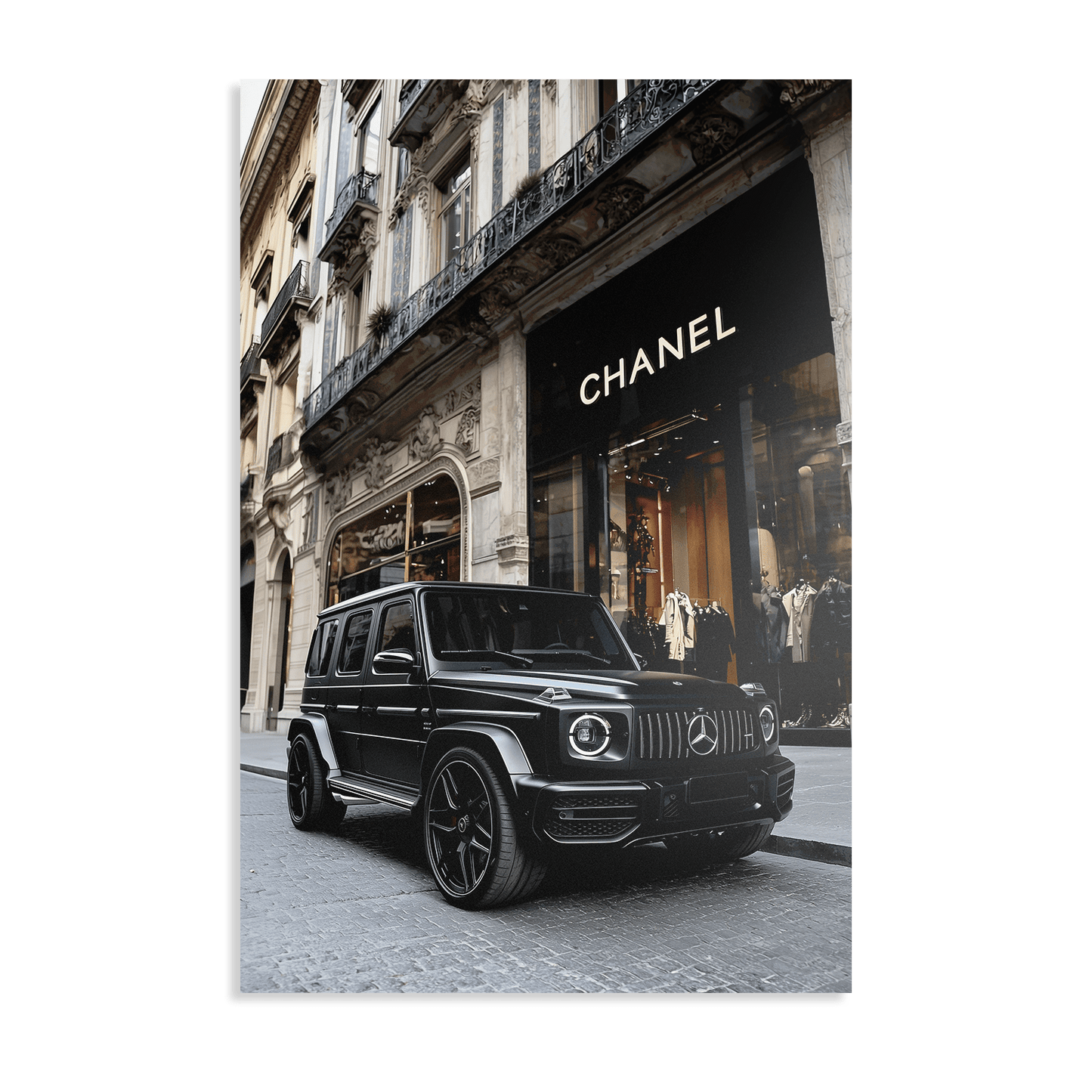 MATTE BLACK MERCEDES G63*Dibond*40x60*Dibond*Kunstwerk*Masculina.nl