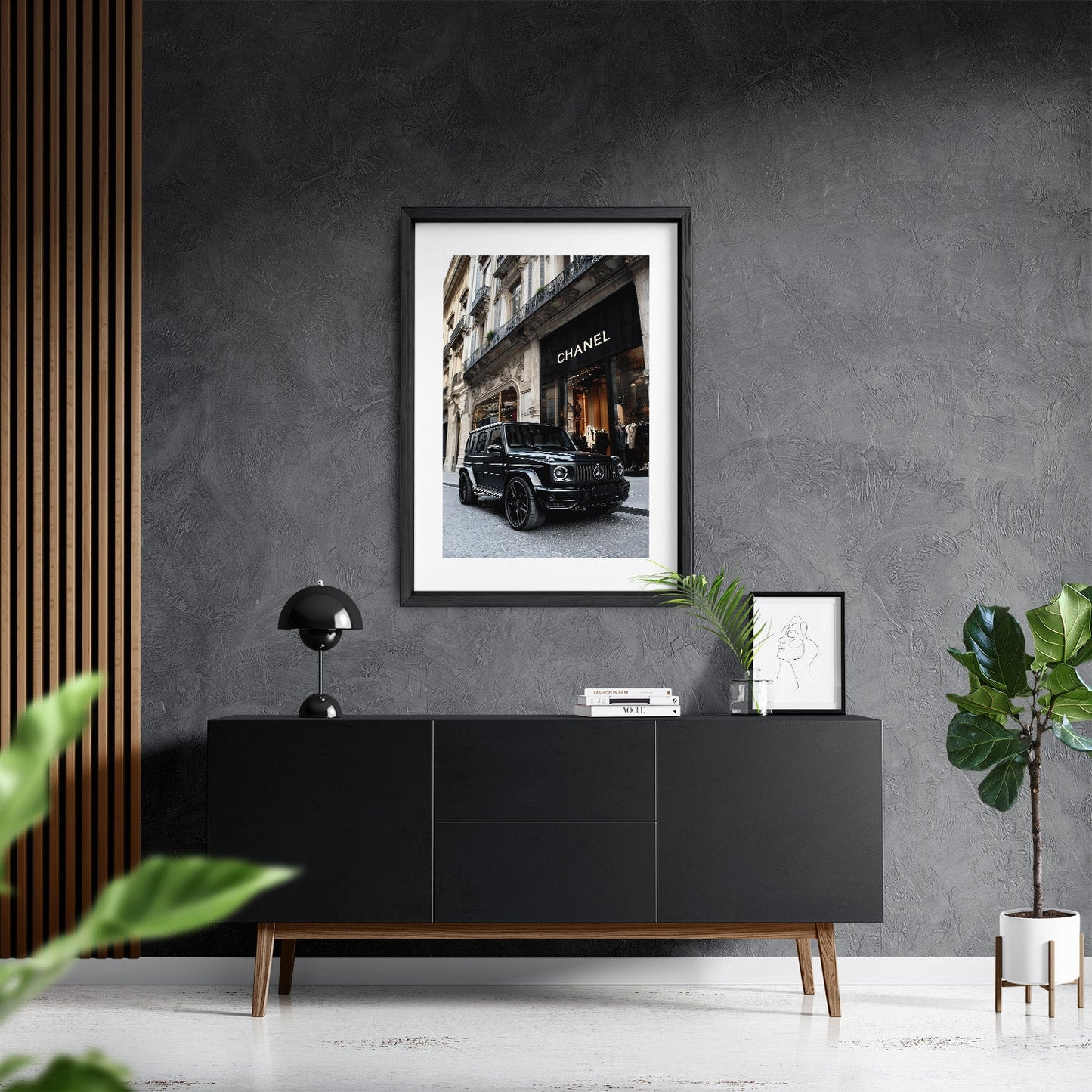 MATTE BLACK MERCEDES G63*Papier*40x60*Papier*Kunstwerk*Masculina.nl