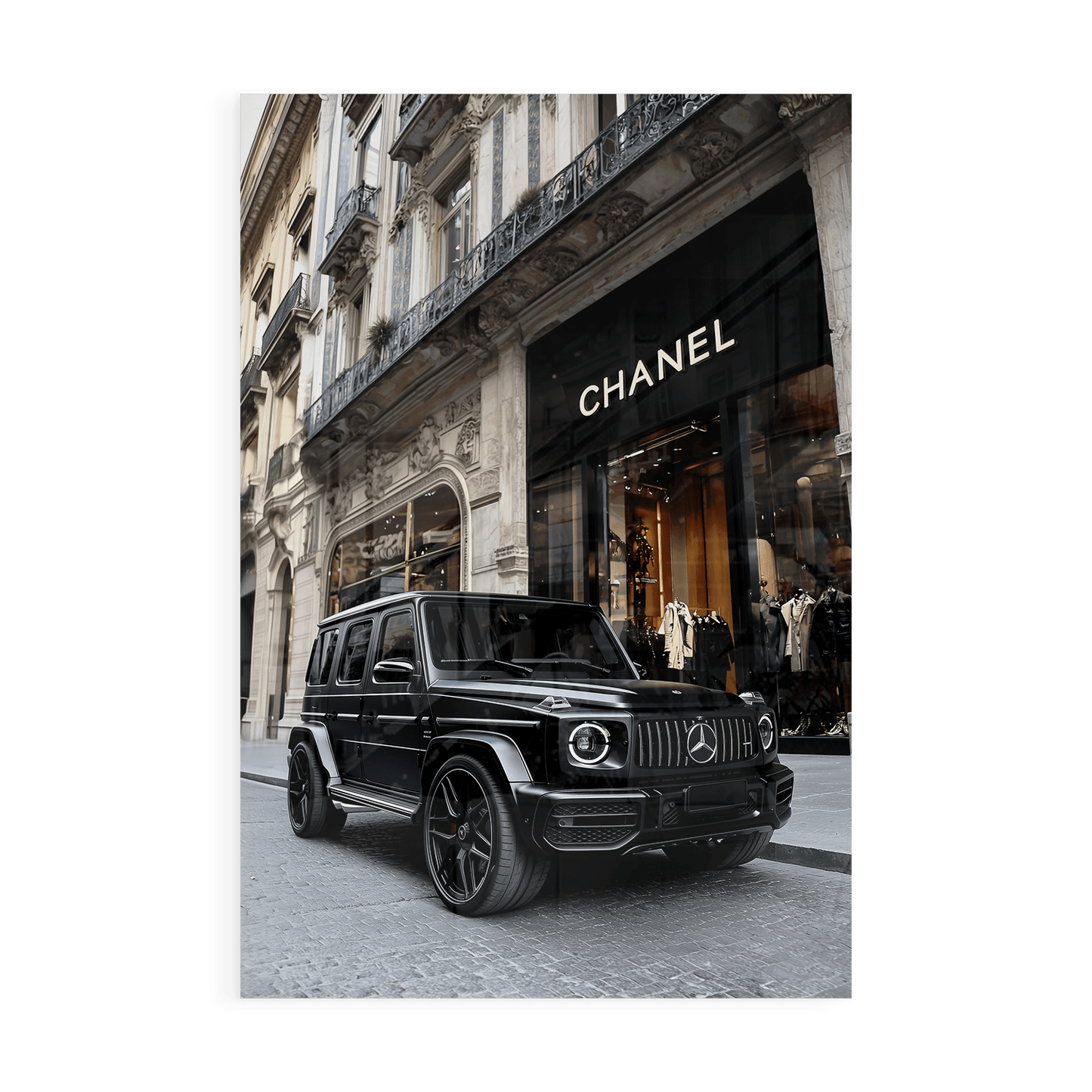 MATTE BLACK MERCEDES G63*Plexiglas*40x60*Plexiglas*Kunstwerk*Masculina.nl