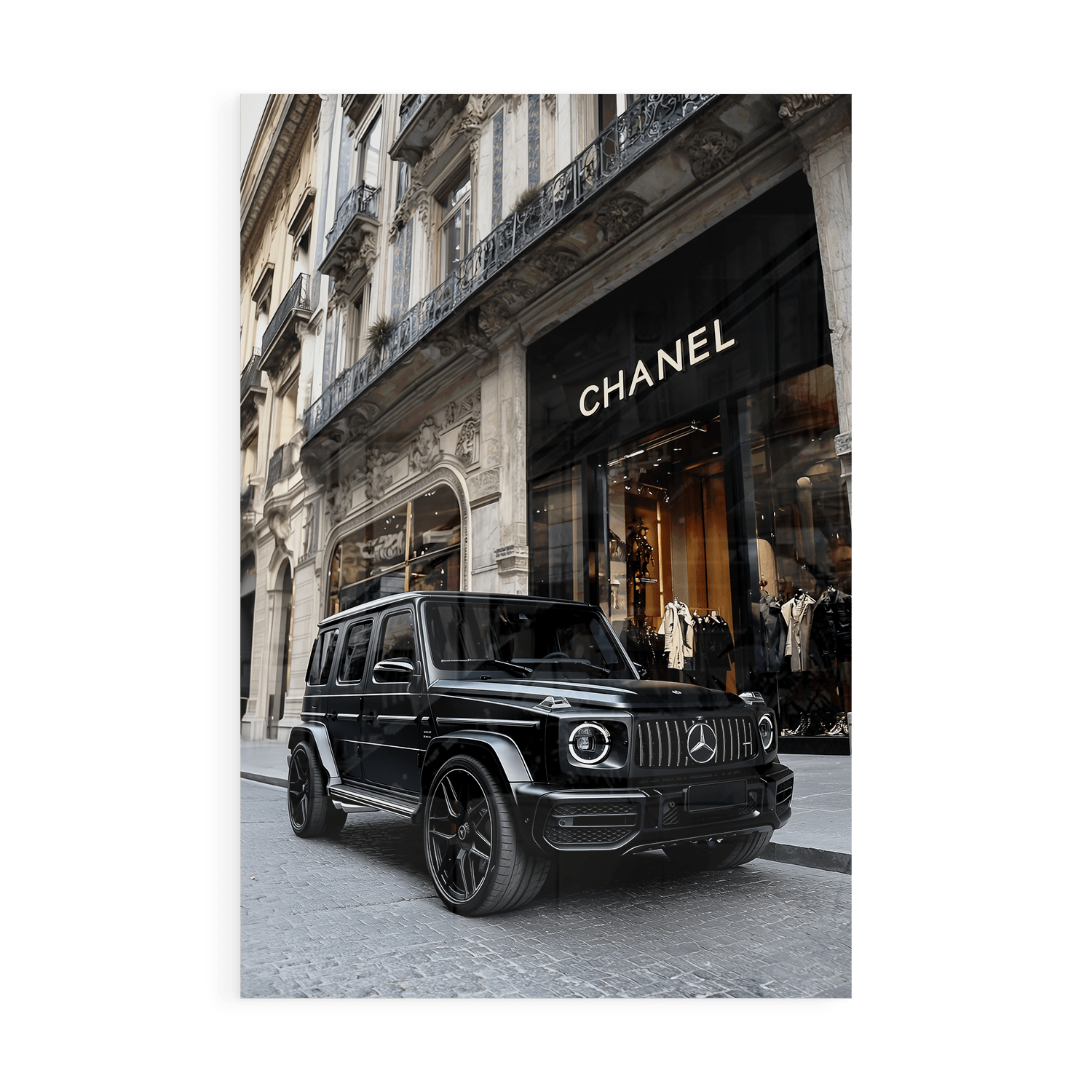 MATTE BLACK MERCEDES G63*Plexiglas*40x60*Plexiglas*Kunstwerk*Masculina.nl