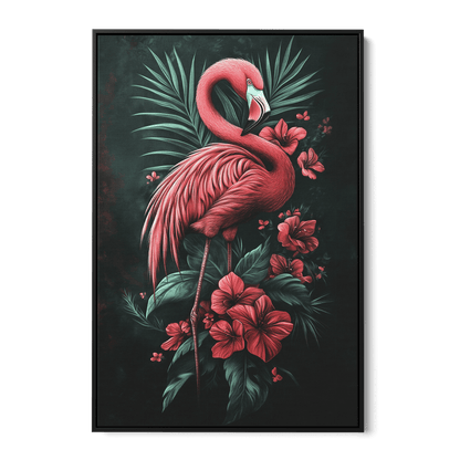 MIDNIGHT FLAMINGO*Canvas*40x60*Baklijst*Kunstwerk*Masculina.nl
