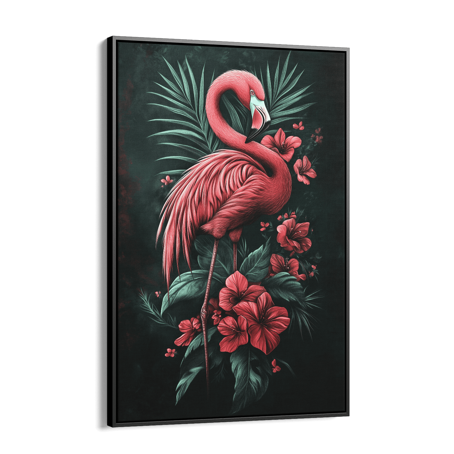 MIDNIGHT FLAMINGO*Canvas*40x60*Baklijst*Kunstwerk*Masculina.nl