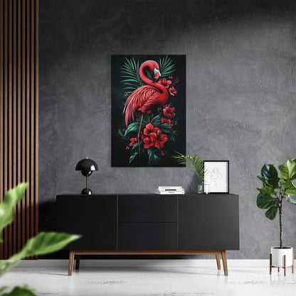MIDNIGHT FLAMINGO*Canvas*40x60*Canvas*Kunstwerk*Masculina.nl