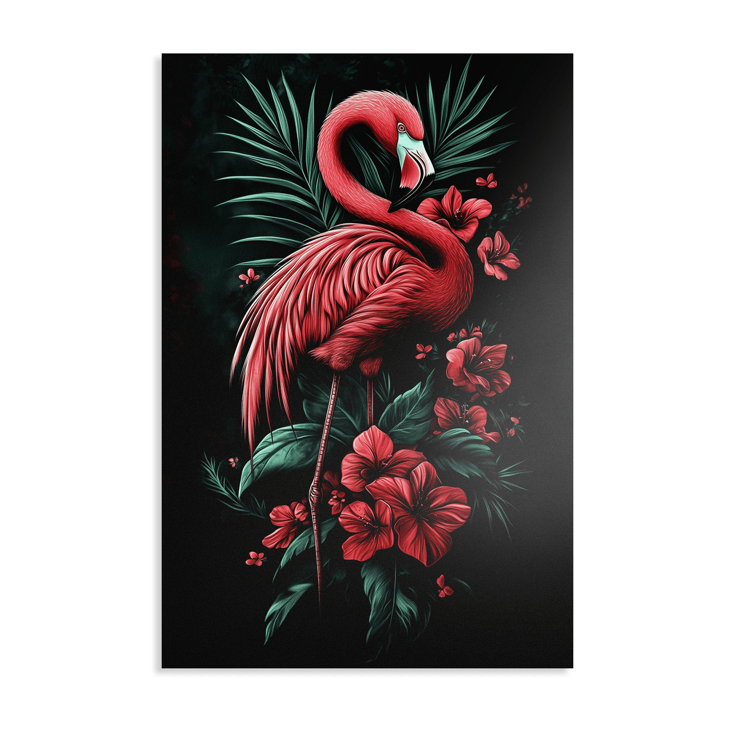 MIDNIGHT FLAMINGO*Dibond*40x60*Dibond*Kunstwerk*Masculina.nl