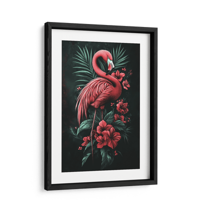 MIDNIGHT FLAMINGO*Papier*40x60*Papier*Kunstwerk*Masculina.nl