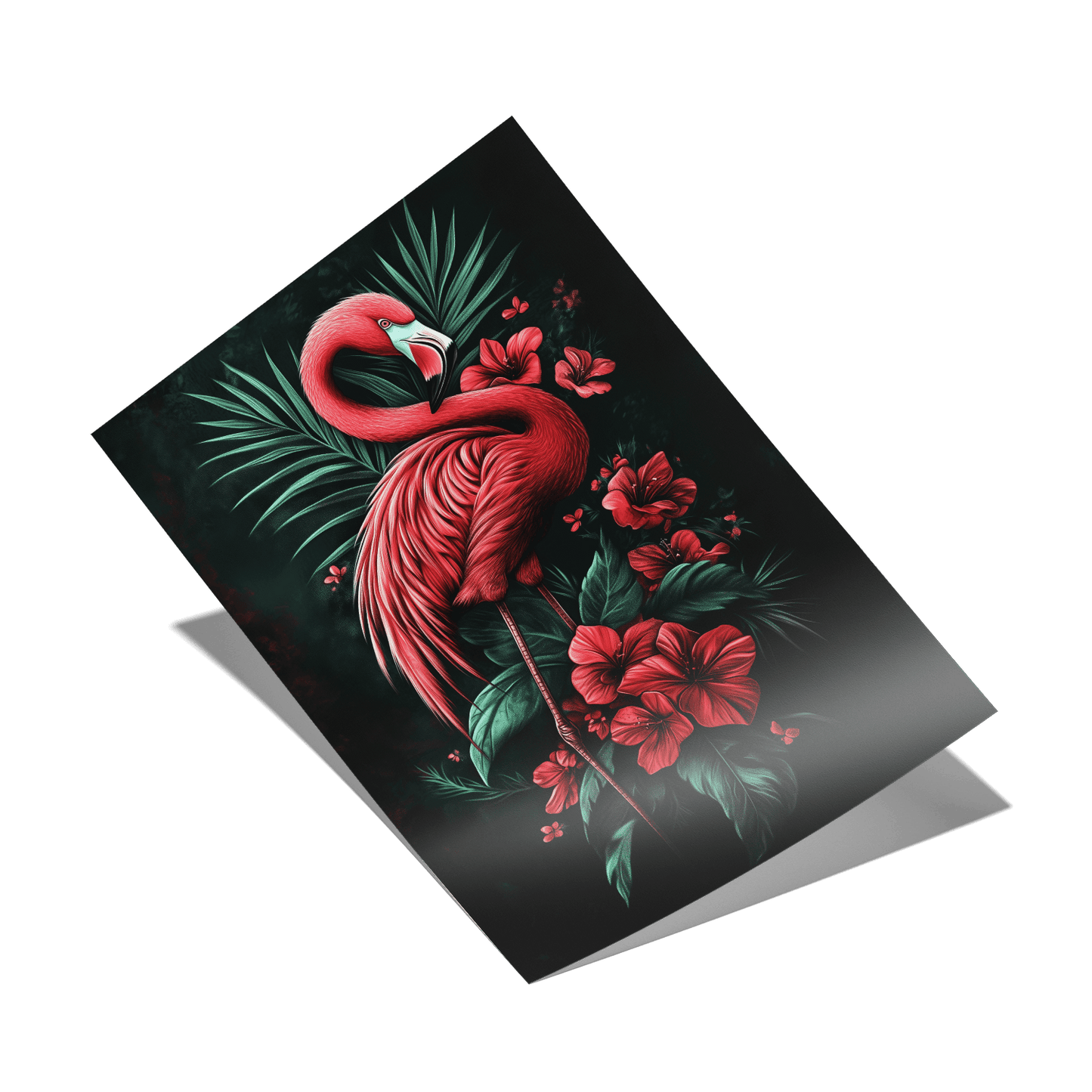 MIDNIGHT FLAMINGO*Papier*40x60*Papier*Kunstwerk*Masculina.nl