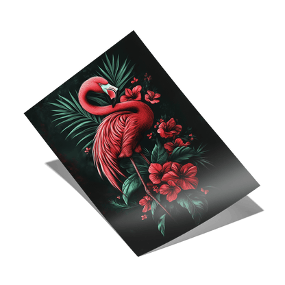 MIDNIGHT FLAMINGO*Papier*40x60*Papier*Kunstwerk*Masculina.nl