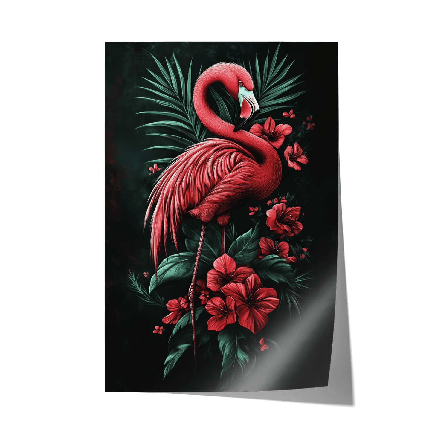 MIDNIGHT FLAMINGO*Papier*40x60*Papier*Kunstwerk*Masculina.nl