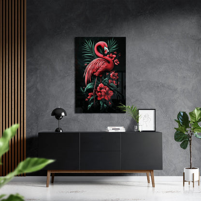 MIDNIGHT FLAMINGO*Plexiglas*40x60*Plexiglas*Kunstwerk*Masculina.nl