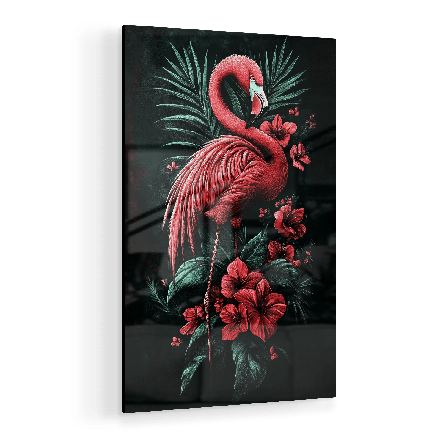 MIDNIGHT FLAMINGO*Plexiglas*40x60*Plexiglas*Kunstwerk*Masculina.nl