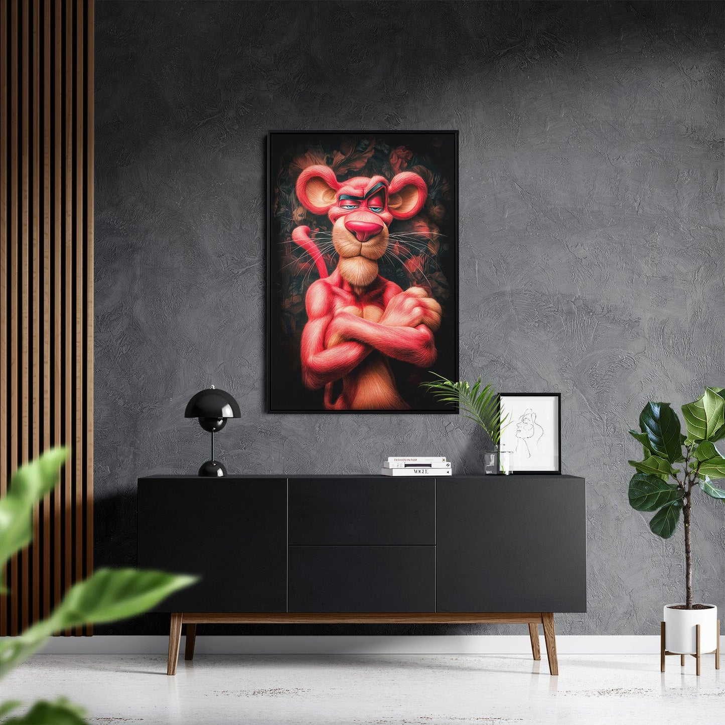 MISTER PANTHER*Canvas*40x60*Baklijst*Kunstwerk*Masculina.nl