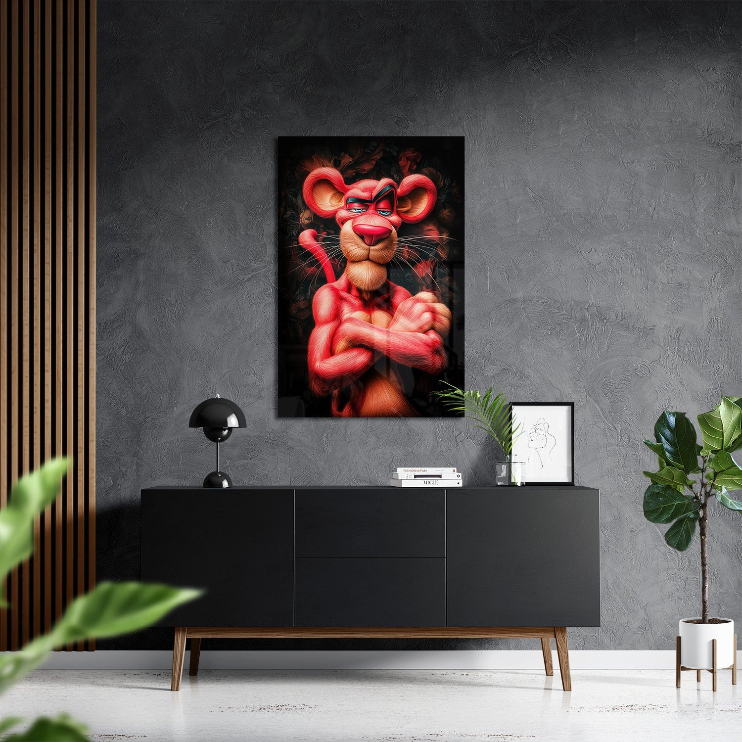 MISTER PANTHER*Plexiglas*40x60*Plexiglas*Kunstwerk*Masculina.nl
